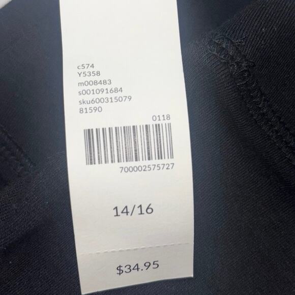 Livi Active Signature Stretch Yoga Capri Black NEW Cotton Spandex Wide Waistband - Picture 4 of 7